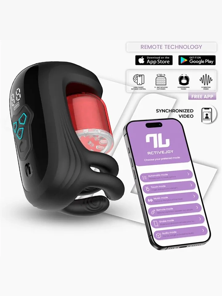 Torky Compressing Rotating App Masturbator Masturbator med motor