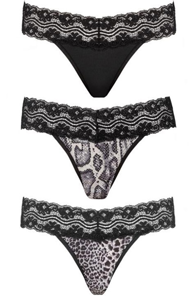 Underneath Jane Thong Set of 3 S/M Trosor