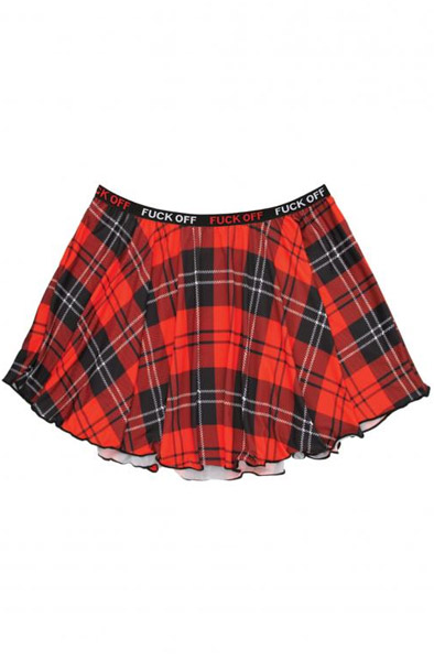 Vibes Fuck Off Skater Skirt M/L Kjol