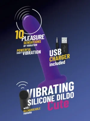 Vibrating Silicone Dildo With Remote 18 cm