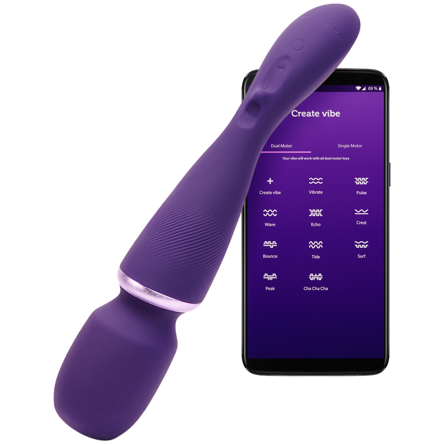 We-Vibe Magic Wand Vibrator med Tillbehör - Lila