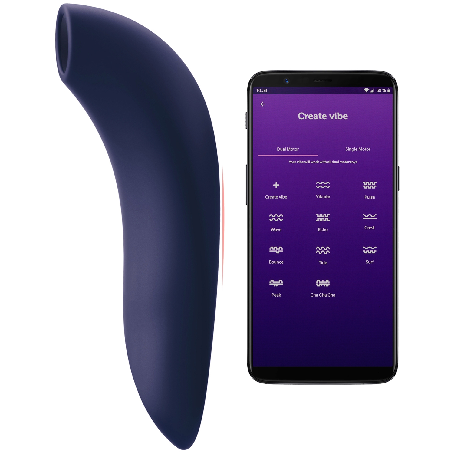 We-Vibe Melt App-styrd klitorisstimulator - Mörkblå