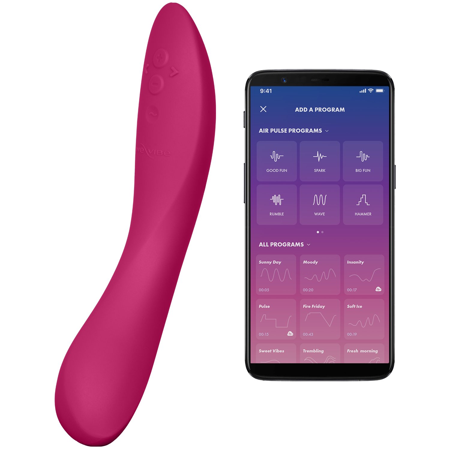 We-Vibe Rave 2 G-Punktsvibrator med App - Fuchsia