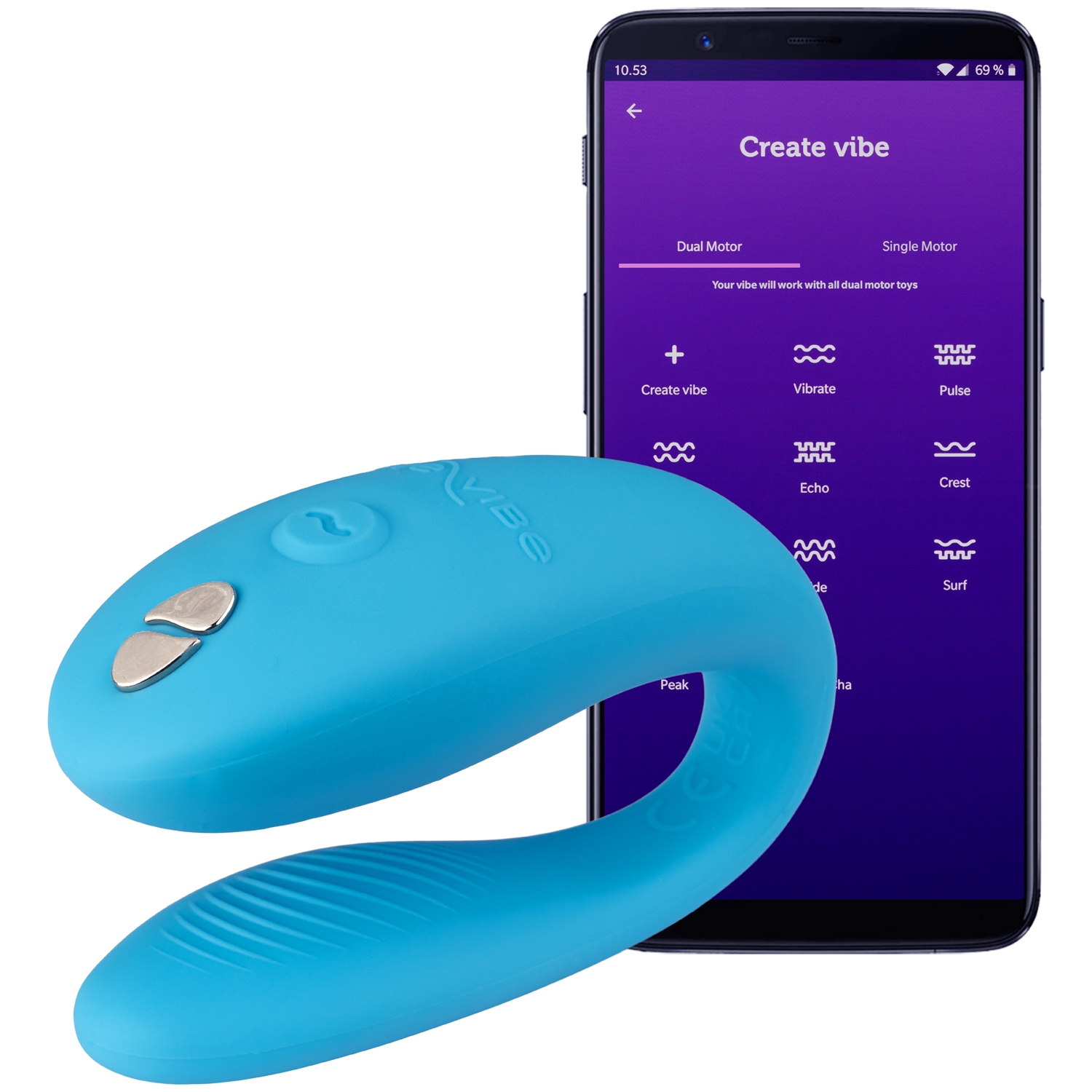We-Vibe Sync Go Appstyrd Parvibrator - Blå