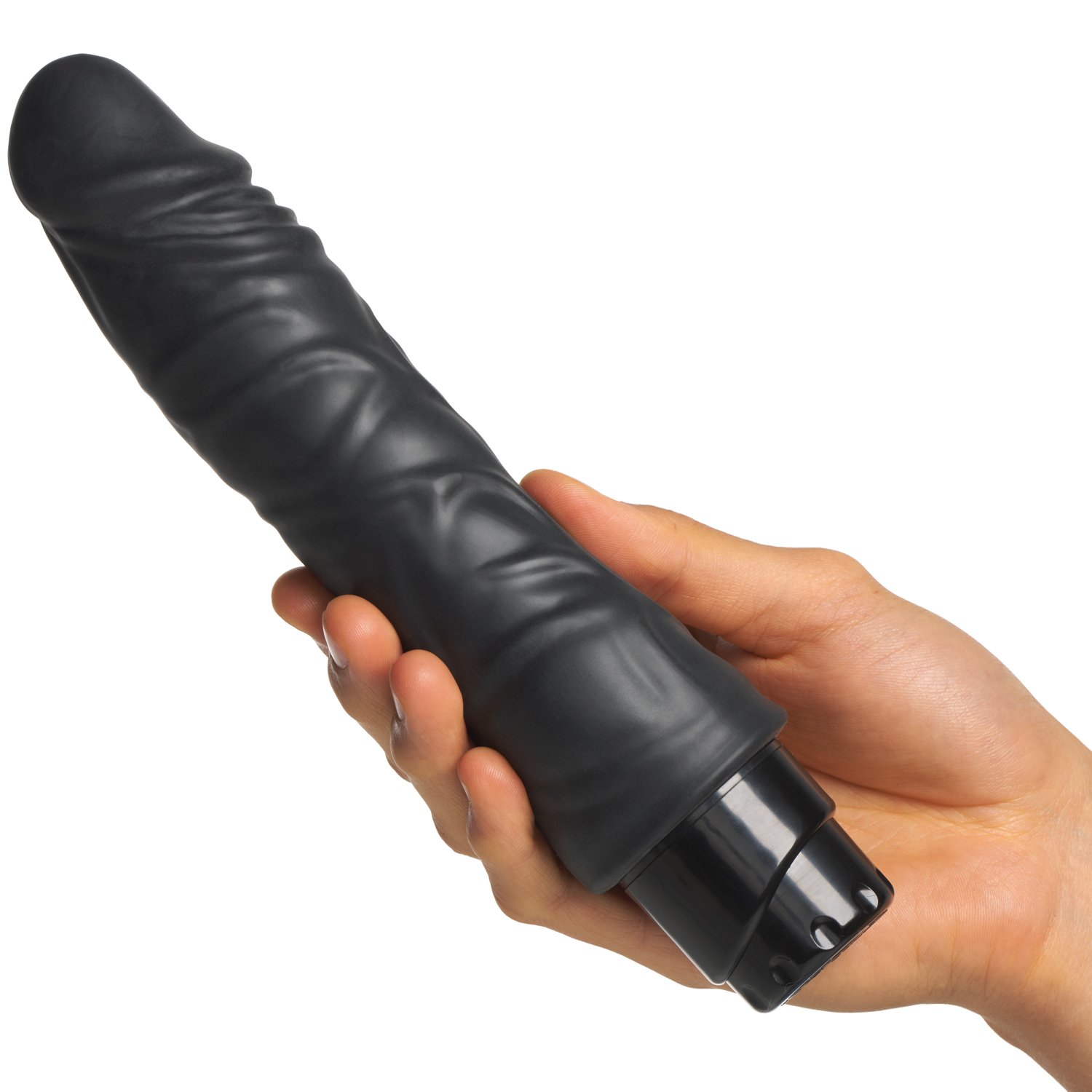 Willie City Luxe Black Realistisk Multispeed Dildovibrator 22,5 cm - Svart