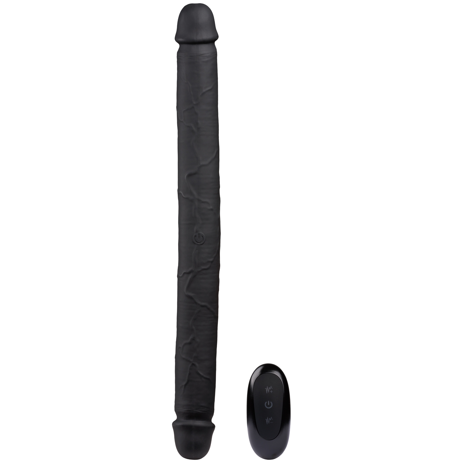 Willie City Realistic Vibrating Dubbeldildo 40 cm - Svart