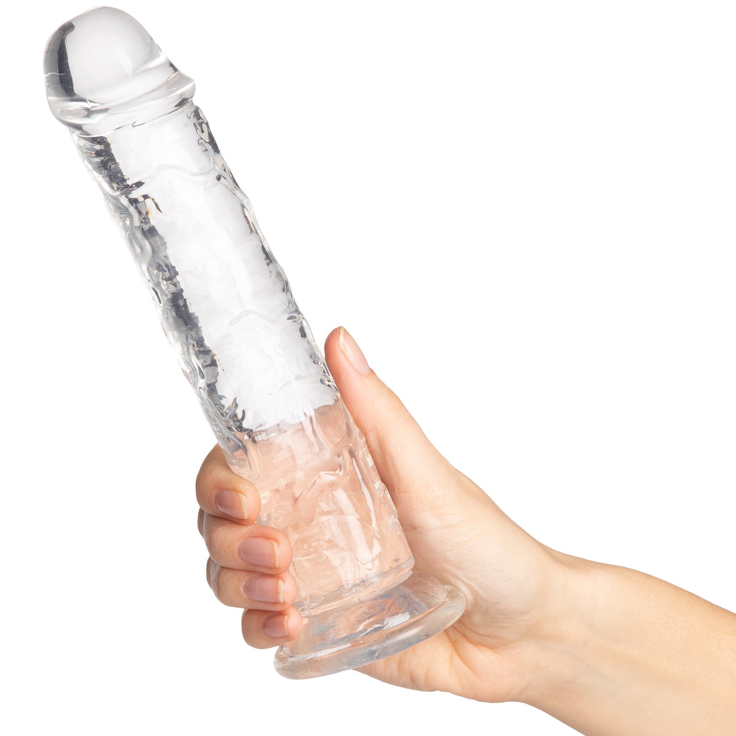 Willie City Realistisk Klar Dildo med Sugpropp 22 cm - Clear
