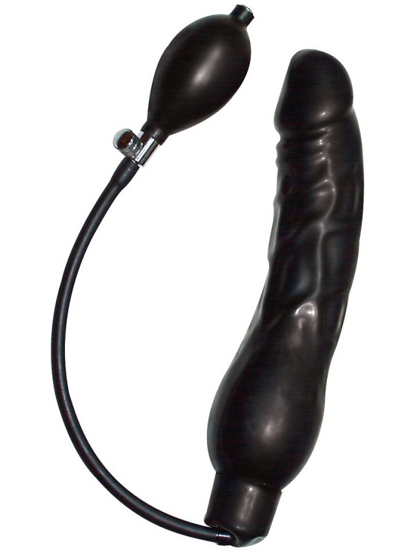 You2Toys: Black Latex Balloon, Uppblåsbar Dildo